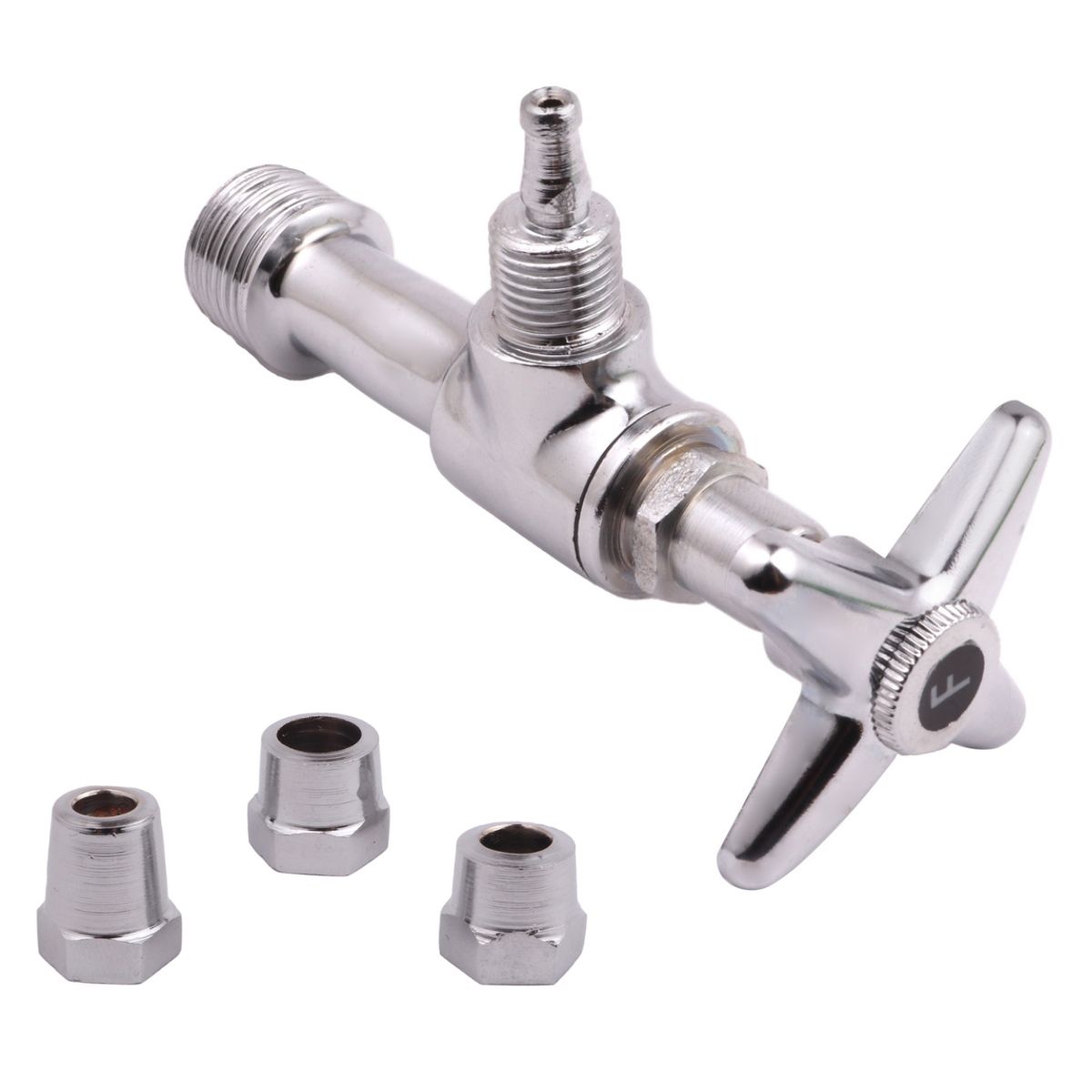 REGISTRO  METAL CROMADO PARA FILTRO 3 CANECAS C23